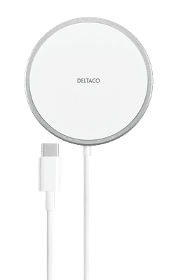 Magnetic wireless charger, iPhone 13/14/15/16, USB-C, wh/si