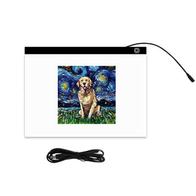 Lystavle/tegnebrett, A3 med USB og LED