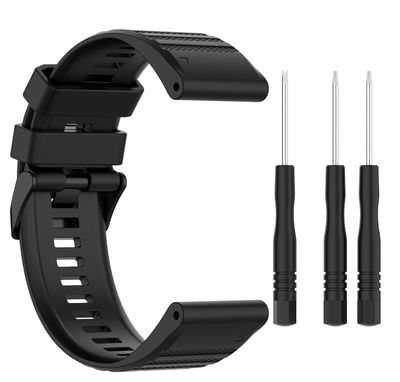 Klokkereim for Garmin Fenix 7/6/5 Black