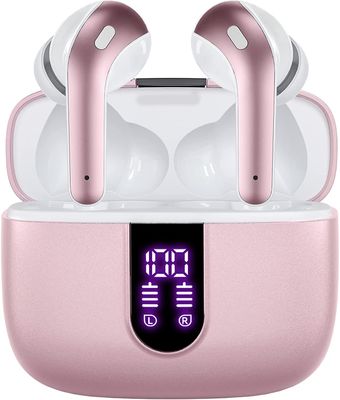 Trådlösa hörlurar med mikrofon och touch-kontroll Rosa