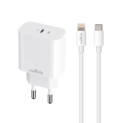 iPhone Hurtigoplader 20W + opladningskabel med USB-C til Lightning
