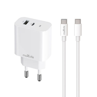 Hurtigoplader 20W USB-C til Iphone 15, 16, Samsung & Google + kabel