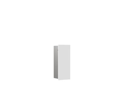 EMCO Asis Pure Module Brosse WC encastré, Armoire de Salle de Bain avec Brosse WC, Armoire Haute avec Fonction Push to Open et butée à Droite, Blanc Mat