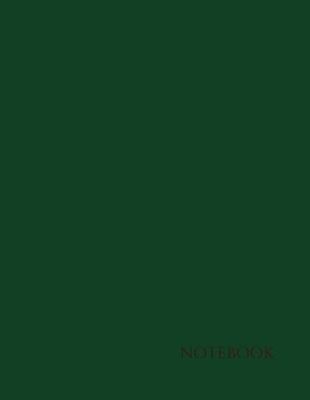 Notebook / Lined / Large (8.5 x 11 inches) / Large Composition Book / Journal / 100 Lined White Pages / Green Cover