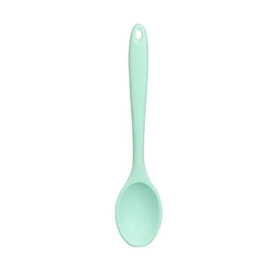 Siliconen lepel voor het koken, hittebestendig, anti-aanbaklaag, pan shovel, lepel, keukenspatel (kleine lepel Nordic Green)