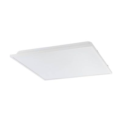 EGLO connect.z Panneau LED connecté Herrora-Z, luminaire plafonnier 45 cm, lampe de plafond intelligente ZigBee contrôlable par appli et commande vocale, blanc chaud - froid, dimmable