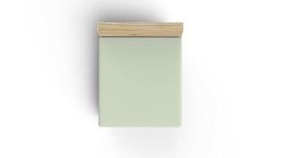 Premium Ranforce Single Fitted Sheet (90 x 200 + 30 cm), ljusgrön, 100% bomull, 155 trådantal: 17 gr/m² | Maskintvättbar i 30 °C, mjuk och hållbar