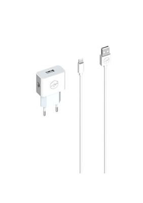 Mobility Lab - TEL311562 - Cargador + Cable Lightning - Carga rápida 2.4A y Velocidad de Transferencia rápida USB 2.0 - Cable de 1,2 Metros - Compatible con iPhone, iPad y iPod - Blanco