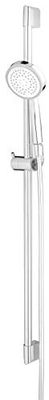 Delvac 218079MC017 - Colonna doccia (tubo flessibile, asta da parete, doccetta a 1 getto, ugelli anticalcare, lunghezza tubo 160 cm), cromata