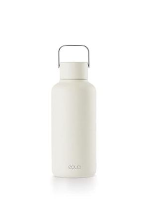 EQUA Tijdloze roestvrijstalen herbruikbare waterfles, 600ml, lekvrij, BPA-vrij, gebroken wit
