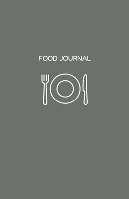 Food Journal, Paperback, Monochrome Series: Light Grey, 100 Pages, 5.5x8.5in, Minimalist Design, Aesthetic, High Quality, Lightweight