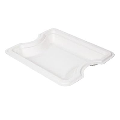 García de Pou 50 Unités - Plateau Intermédiaire pour Référence 253, 80 'Bionic' 21 x 16,5 x 2,7 cm Blanc Bagasse