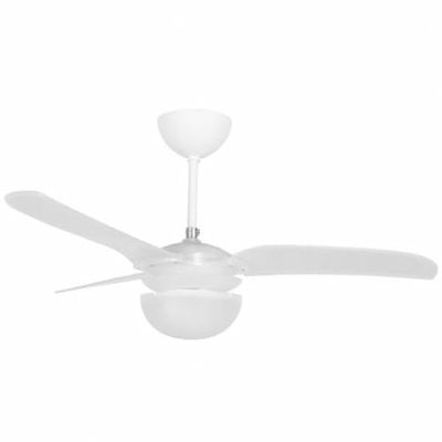 Orbegozo CP 75120 - Ventoinha de teto com comando remoto, 3 pás, 120 cm de diâmetro, potência 65 W, silencioso, luz e 3 velocidades, preto