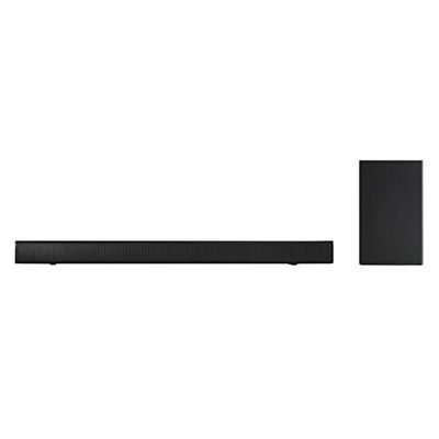 Panasonic SC-HTB150 Soundbar, draadloos en draadloos met draadloze subwoofer, 2.1 kanalen, soundbar-luidspreker, 100 W, basreflex, HDMI), zwart