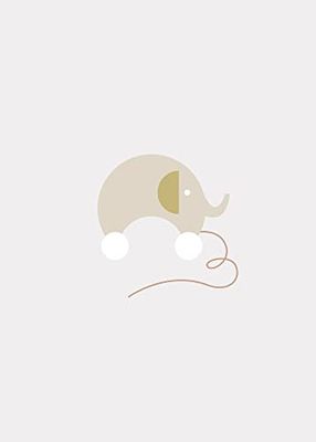 Komar Puro Boutique - Póster de pared (50 x 70 cm), diseño de bebé feliz (sin marco)