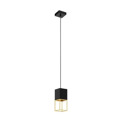 Eglo 97733 Iluminação suspensa Preto, Ouro GU10 5 W LED, iluminação de suspensão, preto, ouro, preto, ouro, aço, preto, interior, II