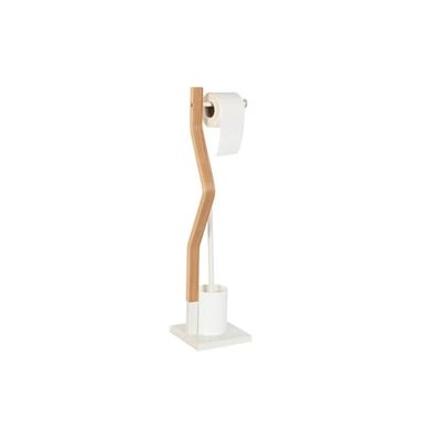 PORTARROLLOS ACERO MADERA 18,5X18,5X75 BLANCO