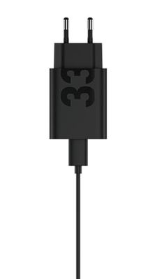 Motorola Turbo-Power-oplader, 33 W, universele oplader, USB type-C, ultrasnel, kabel inbegrepen, originele Motorola Charger, mat zwart