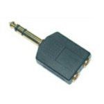 Microconnect 6.3mm/2x3.5mm M/F 6.35mm Nero