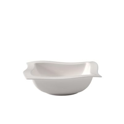 Villeroy & Boch, New Wave-tallrik, skål för sallader och siofrätter, fyrkantig form, premiumporslin, diskmaskin- och mikrovågsugnssäker vit, 25 cm, 25 x 25 cm