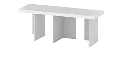 Tojo - Buig aanbouwmodule klein | uitbreidbaar rek | vrijstaand boekenkast | MDF gecoat wit, hoek aluminium | 80 x 28 x 26 cm