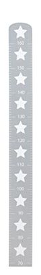 roba Toise Murale en Bois pour Enfant "Little Stars" - Toise à Suspendre - Échelle jusqu'à 160 cm - Gris/Motif Étoile