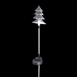 E=M6 5SOL125WW Pic Solaire Sapin PVC Blanc Chaleureux 24 x 16 x 85 cm