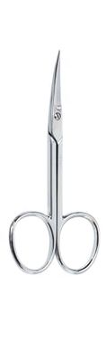 CUTICLE SCISSORS curved chrome plated manicure 1 pc
