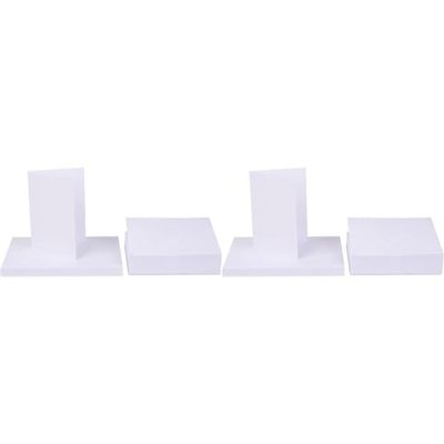 Craft UK 50 White Cards & Envelopes C6, Card, 30/40 mm (Pack of 2)