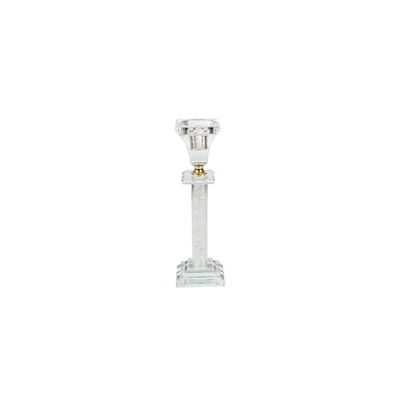 Romimex Theelichthouder, transparant, glas, 5 x 20 x 5 cm