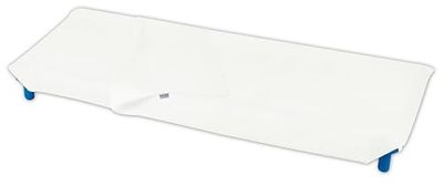 Andy & Helen - Prześcieradło (góra + dół) do łóżeczka dziecięcego z gumką dla całkowitego dopasowania. Standardowy rozmiar 65 x 140 cm ze 100% bawełny, biały