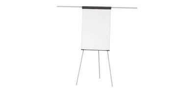 MAUL paperboard MAULstandard 66 x 97 cm | Lavagna bianca stabile con treppiede | Lavagna magnetica con 2 portafogli pieghevoli lateralmente | Con vassoio portaoggetti per pennarello e promarker