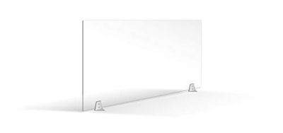Exacompta - Ref 81258D - ExaScreen - Premium Protective Sneeze Guard Desk Partition Screen - H58cm x L138cm, Fixing Kit Included, Ideal for Open Plan Offices, Easy to Clean