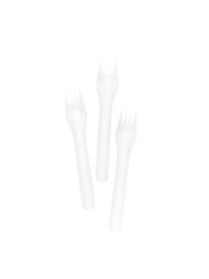 Lot de 20 fourchettes en papier blanc