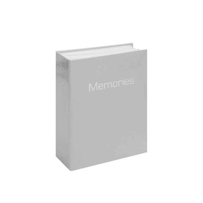 Widdop & Co Photo Album 80 4x6 Portrait Pictures - Grey Memories Slip in Photos, Grey,Silver, 17cm x 13cm x 5cm