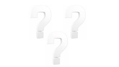 Décopatch AC727Cpack - Un Lot de 3 Supports en Papier Blanc mâché 3x13,5x20,5 cm, Point d'interrogation ?