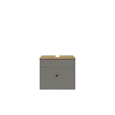 Pelipal Quickset 937 Mobile sottolavello, Legno ingegnerizzato, Grigio Quarzo Opaco, 53x60x33 cm