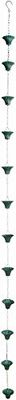 Esschert Design Chaîne d'eau de Pluie en Fer Vert 7,9 x 7,9 x 254 cm