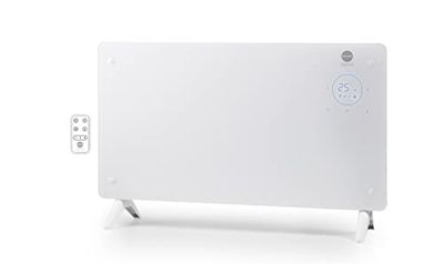 MACOM Enjoy & Relax 937 Thermo-glas, elegante convector van gehard glas, snelle opwarming, 1000/2000 W, Tlc, 24-uurs timer, kamerthermostaat, wandmontage met meegeleverde houders