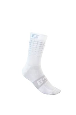 BONIN B-RACE Calze B-Race Soft Air Plus Bianco/Argento 35-39 S Chaussettes Mixte, Multicolore, S
