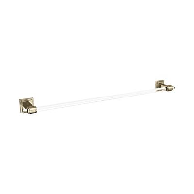 Amerock | Toallero | 24 Pulgadas (610 mm) | Champán Transparente/Dorado | Glacio | Soporte para Toallas | Accesorios de baño | Accesorios de baño