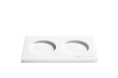 Ted Sparks Dienblad voor handzeep, handlotions of kamersprays, in de kleur wit, van acryl gemaakt, TED-AT-D02