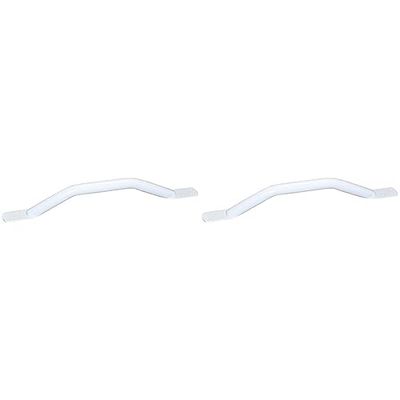 Aidapt White Safety Outdoor Indoor 12" (300mm) Easy Grip Coated Steel Grab Bar Rail Support Aid (Pack of 2)