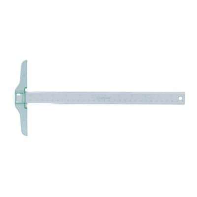 Craftelier - Règle de 30 cm (12") en Forme de T | Outil de Base pour le Scrapbooking et les Projets d'Artisanat | Mesures en Centimètres et Pouces | Fabriquée en Plastique | Turquoise Transparent