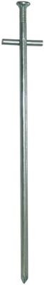 C.A.O. - Set van 6 spijkers van verzinkt staal - lengte 23 cm - breedte 3,3 cm (kop) - diameter Ø 6 mm