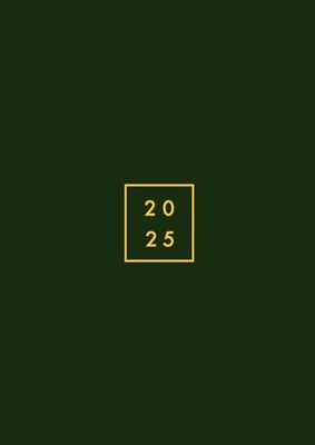 2025: Agenda Giornaliera 2025 2 Pagine per Giorno Formato A4 verde, in italiano