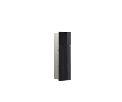 emco Module WC asis pure avec façade en verre et butée de porte à droite, encastré, 600 mm, noir