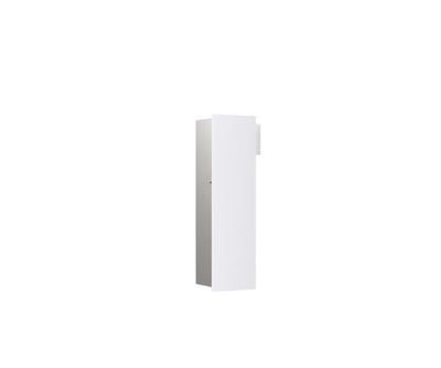 emco Moduł WC asis pure ze szklanym frontem drzwi lewym, podtynkowy, 1-drzwiowy 600 mm, biel alpejska matowa