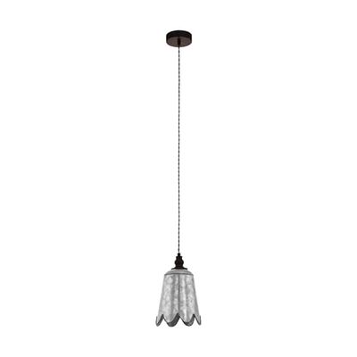 EGLO Lampadario a sospensione Karhold, 1 lampada a sospensione vintage, industriale, retrò, lampada a sospensione in acciaio, zinco, marrone anticato, lampada da tavolo da pranzo, lampada da soggiorno