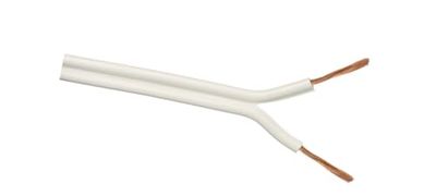 Audiokabel 2 x 0,75, wit
